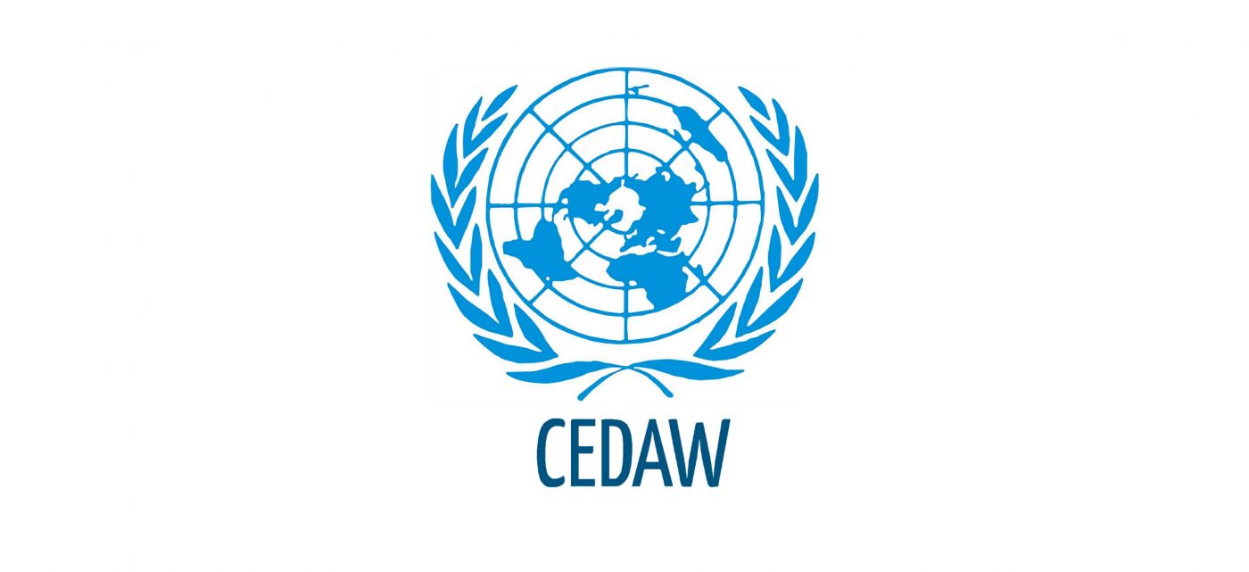 YK:n logo ja teksti "CEDAW".
